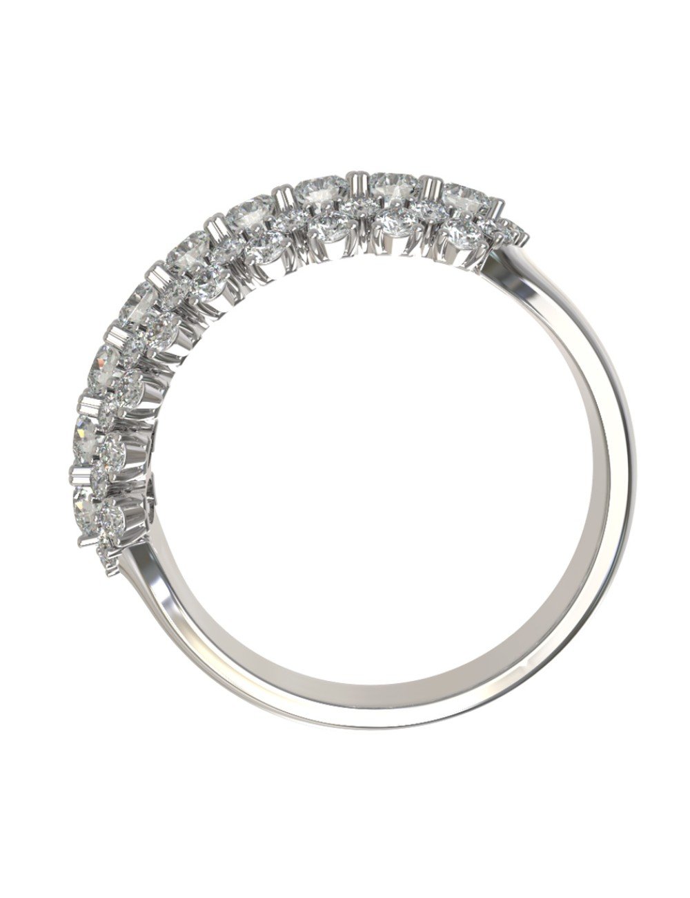 Кольцо из белого золота c бриллиантами