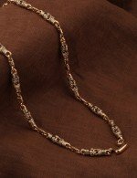 Цепь из золота c эмалью и эбеновым деревом