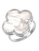 Кольцо из белого золота c перламутром