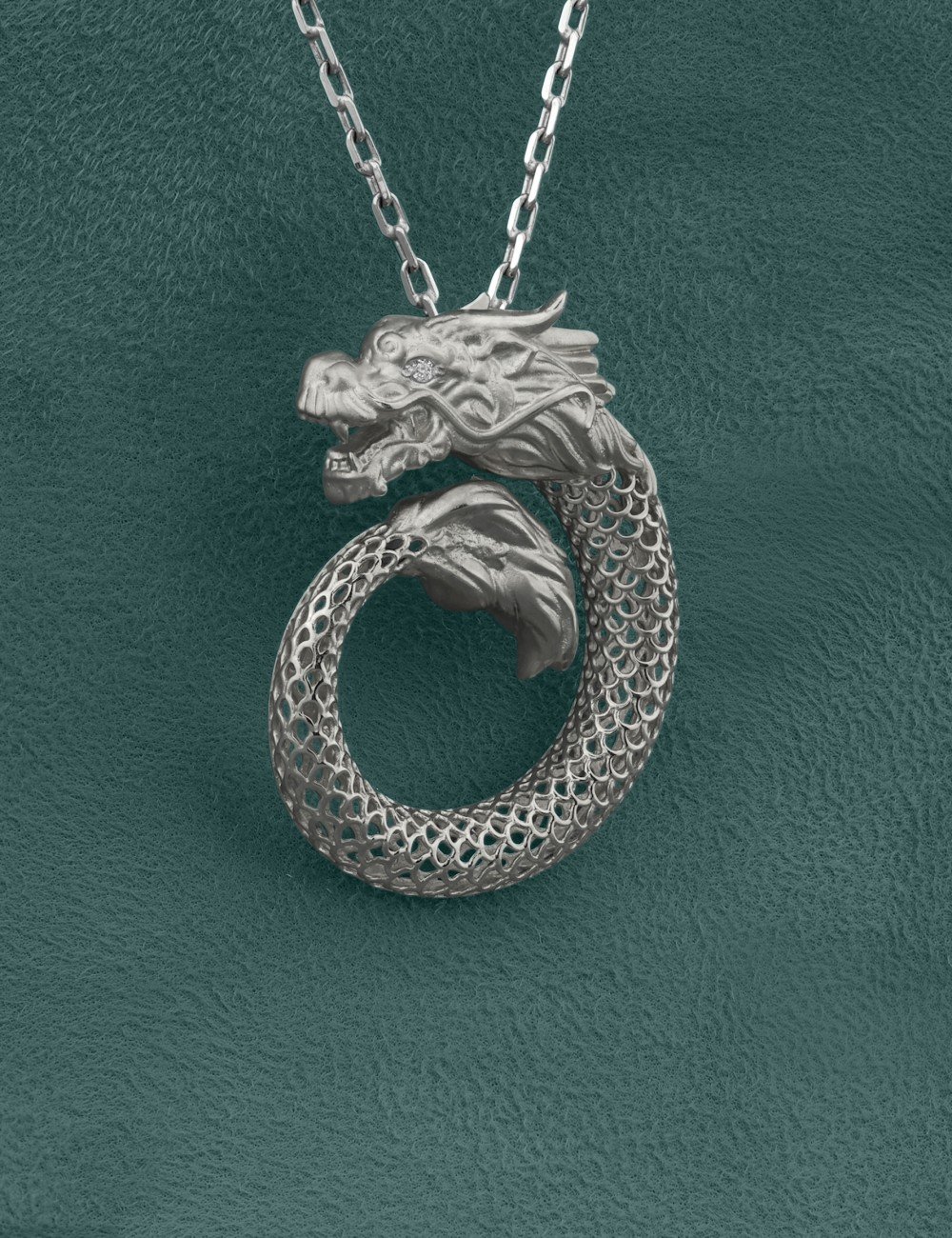 Подвеска из белого золота c бриллиантами