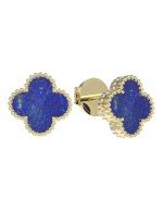 Серьги из лимонного золота c лазуритом