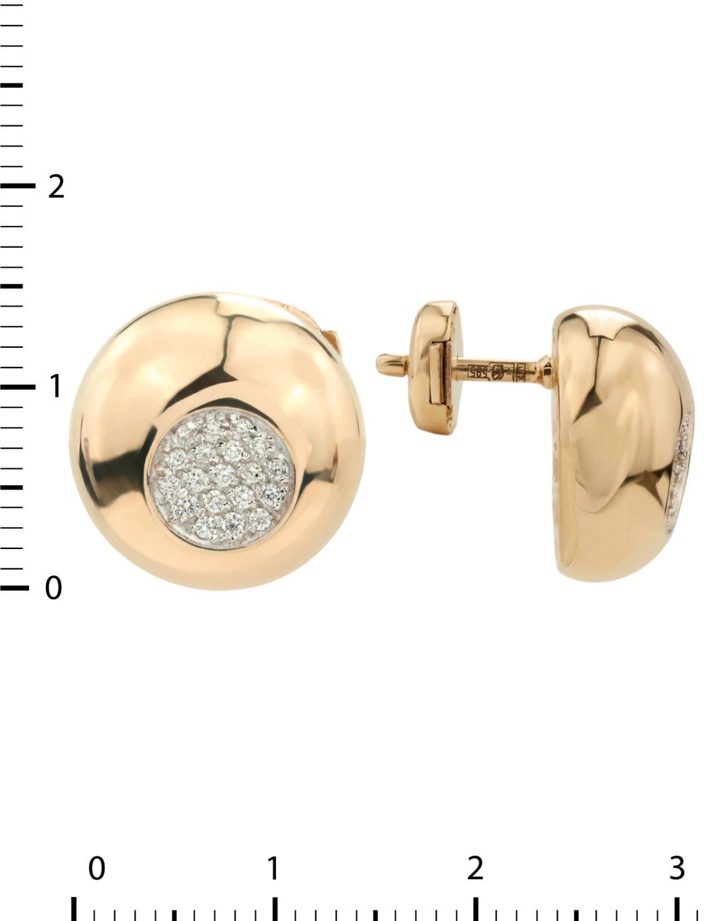 Серьги из золота c бриллиантами