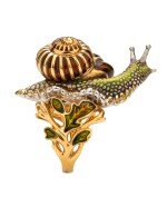 Кольцо из золота c эмалью