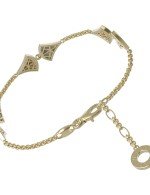 Браслет из лимонного золота c бриллиантами и перламутром