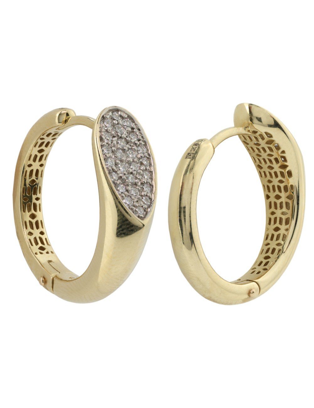 Серьги из лимонного золота c бриллиантами