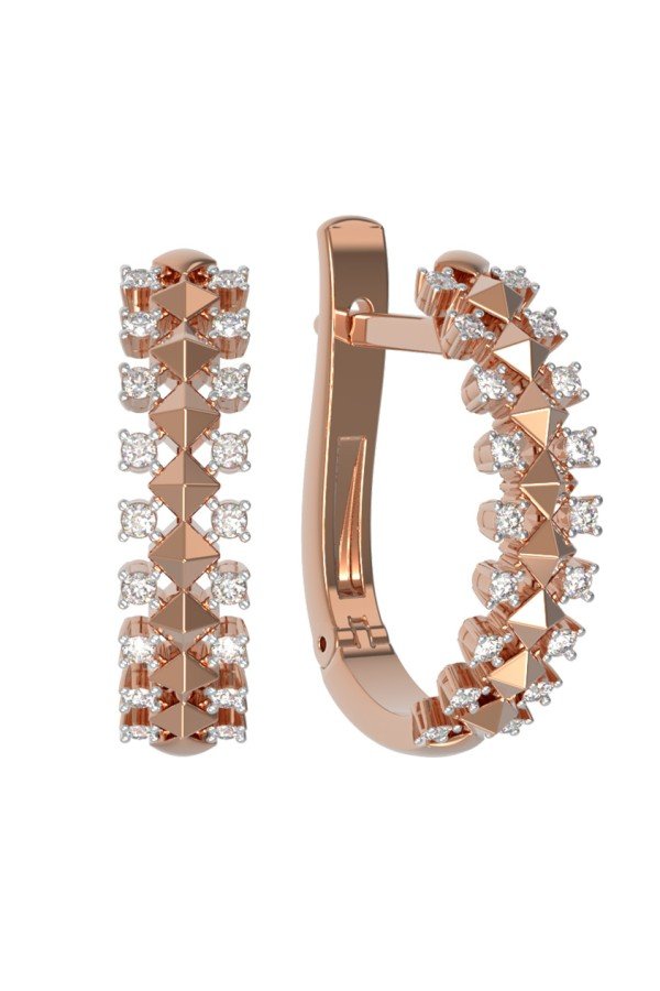 Серьги из золота c бриллиантами