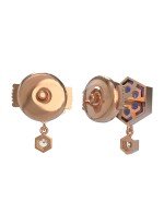 Серьги из золота c бриллиантами и лазуритом