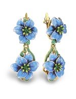 Серьги из лимонного золота c эмалью