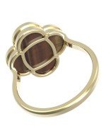 Кольцо из лимонного золота c тигровым глазом