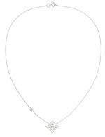 Колье из белого золота c бриллиантами и перламутром