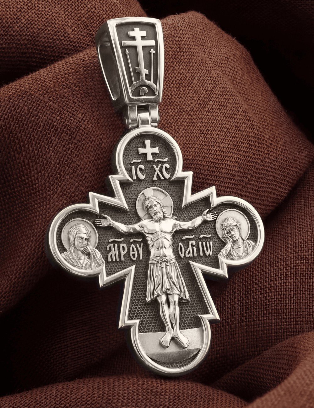 Крест из белого золота