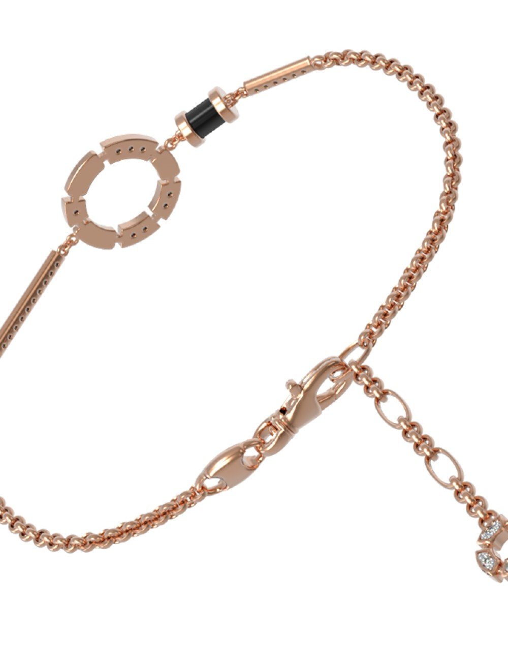 Браслет из золота c бриллиантами и ониксом