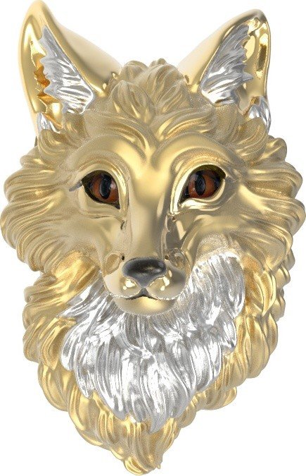 Подвеска из лимонного золота c эмалью