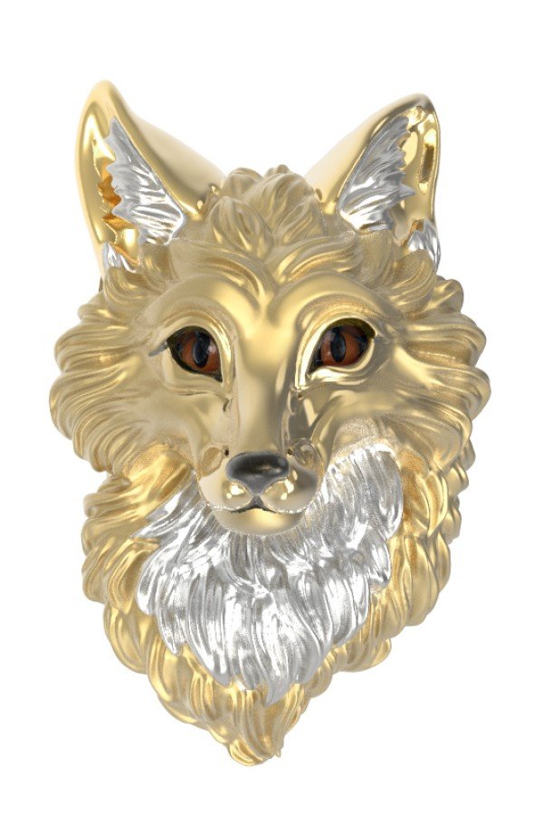 Подвеска из лимонного золота c эмалью