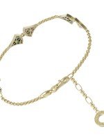 Браслет из лимонного золота c малахитом и перламутром