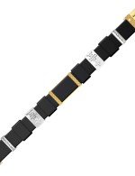 Браслет из лимонного золота c кожаным шнурком