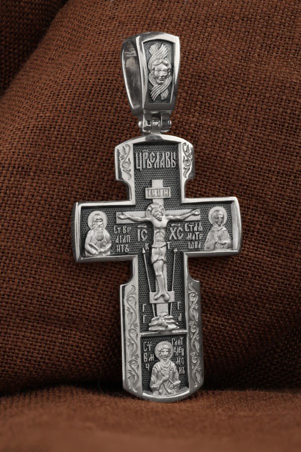 Крест из белого золота