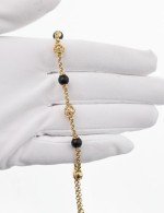 Браслет из лимонного золота c ониксом