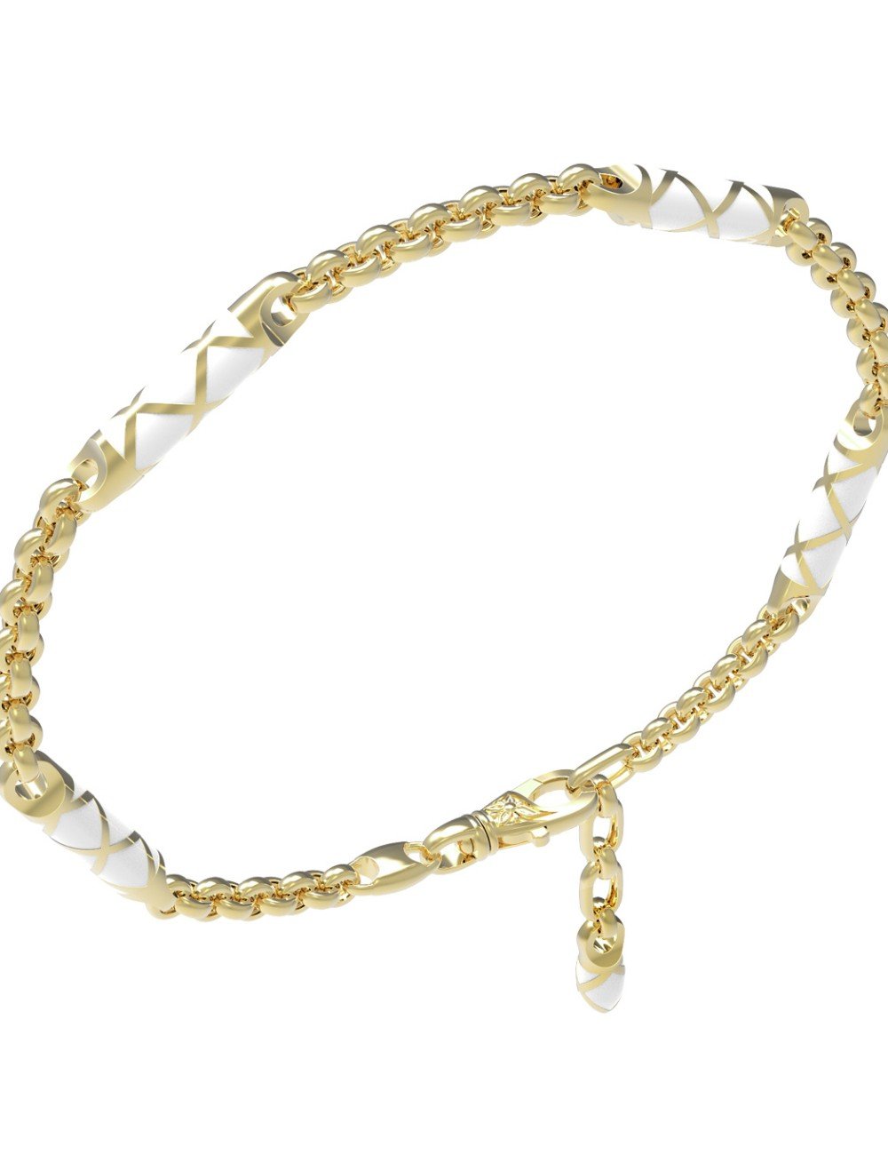 Браслет из лимонного золота c эмалью