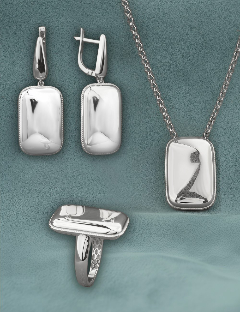 Серьги из белого золота