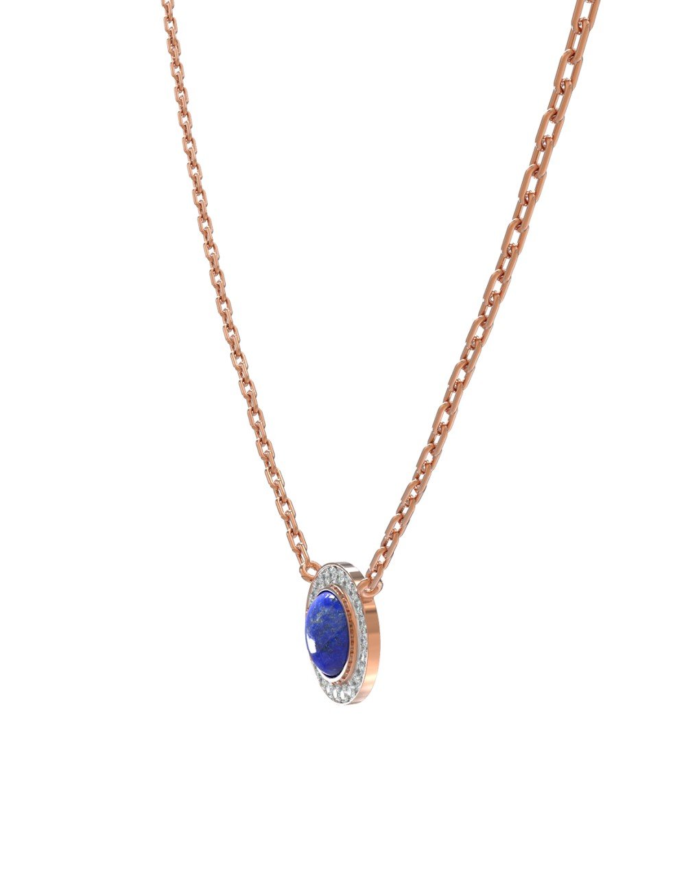 Колье из золота c бриллиантами и лазуритом