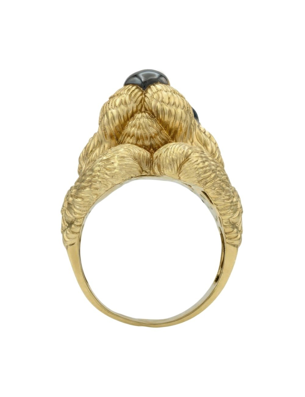 Кольцо из лимонного золота c эмалью