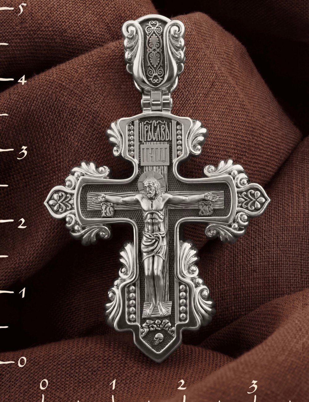 Крест из белого золота