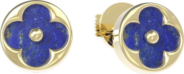 Серьги из лимонного золота c лазуритом
