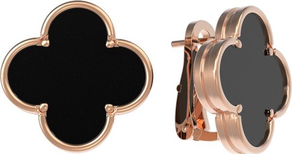 Серьги из золота c ониксом