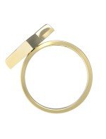 Кольцо из лимонного золота c перламутром