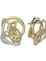 Серьги из лимонного золота c бриллиантами