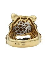 Кольцо из лимонного золота c эмалью