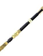 Браслет из лимонного золота c кожаным шнурком