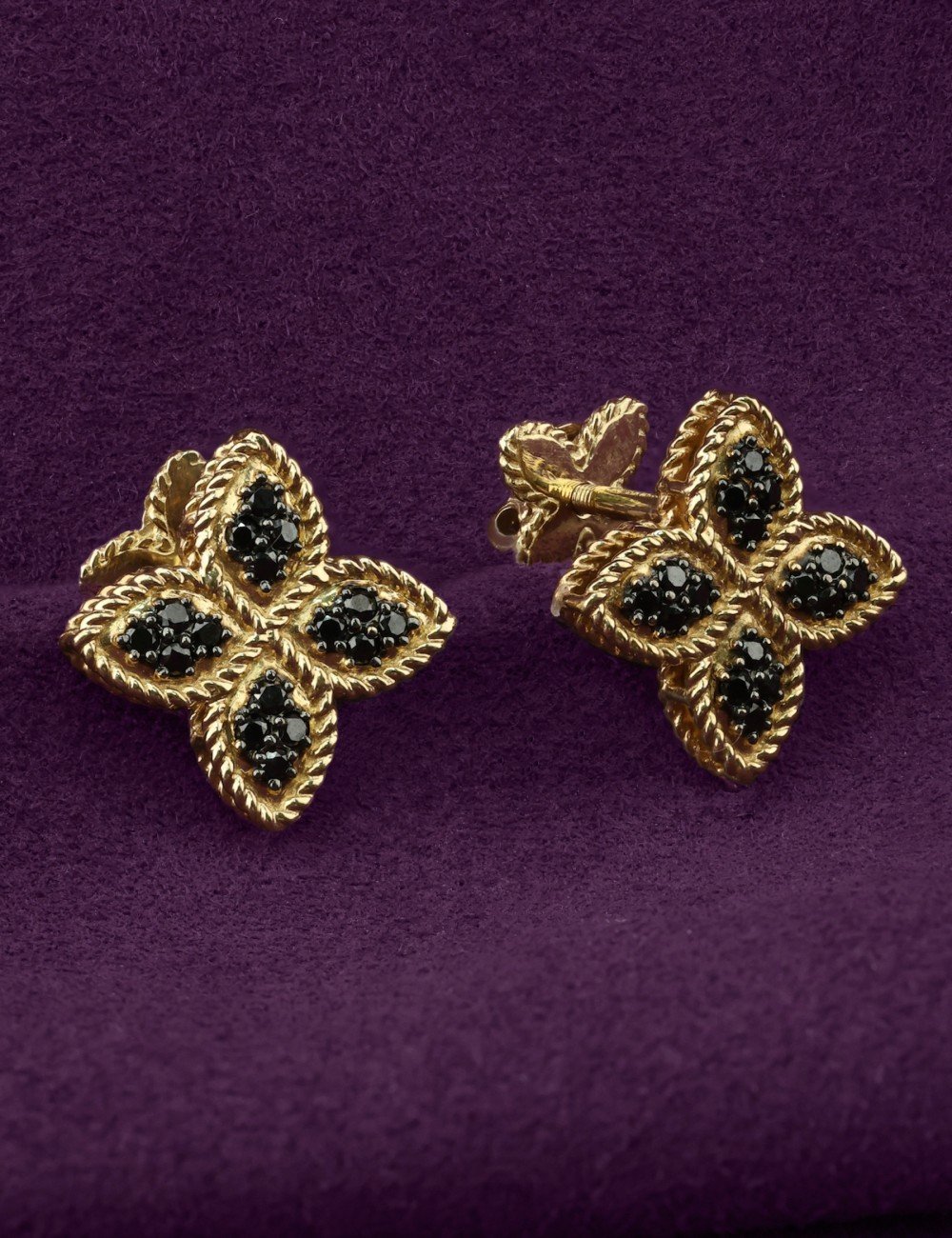 Серьги из лимонного золота c бриллиантами