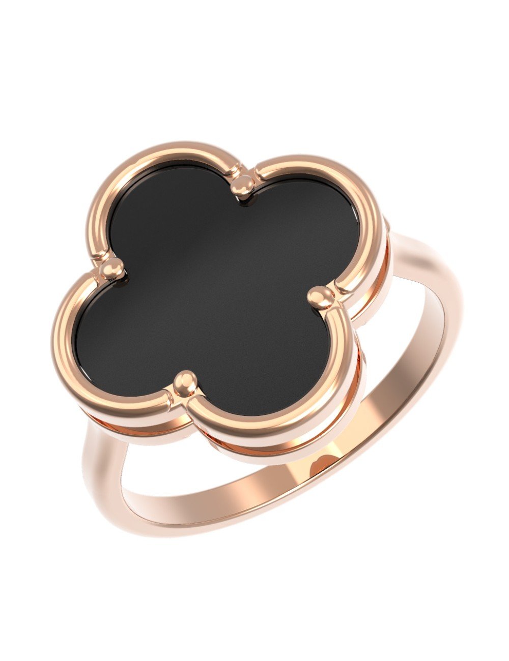 Кольцо из золота c ониксом