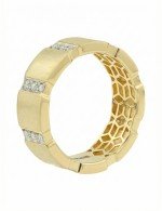 Кольцо из лимонного золота c бриллиантами