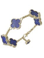 Браслет из лимонного золота c лазуритом