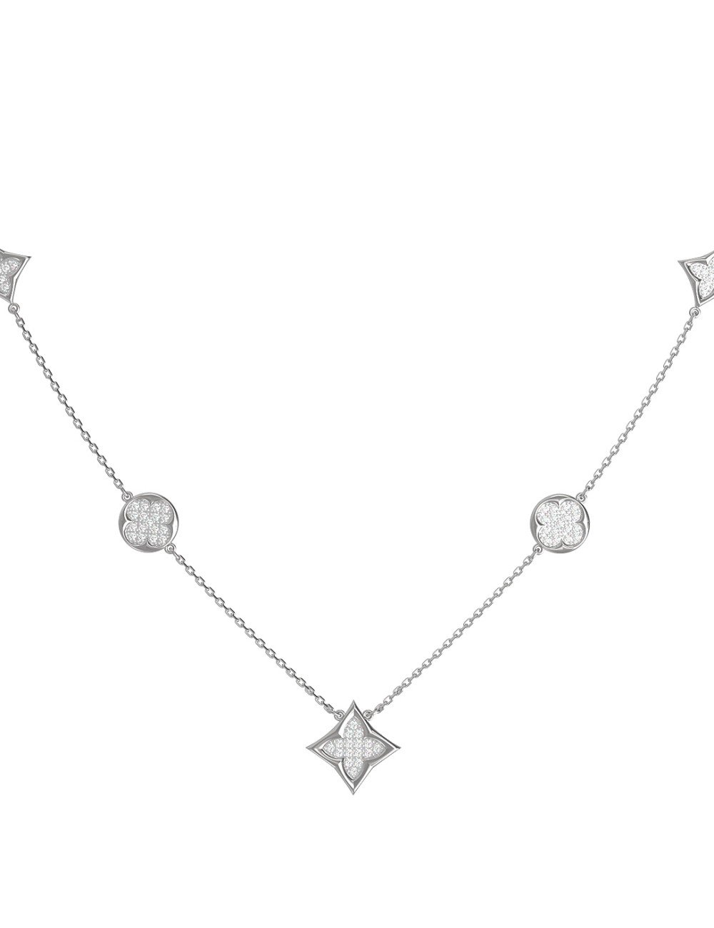 Колье из белого золота c бриллиантами