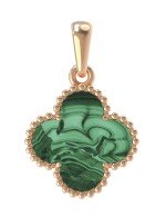 Подвеска из золота c малахитом