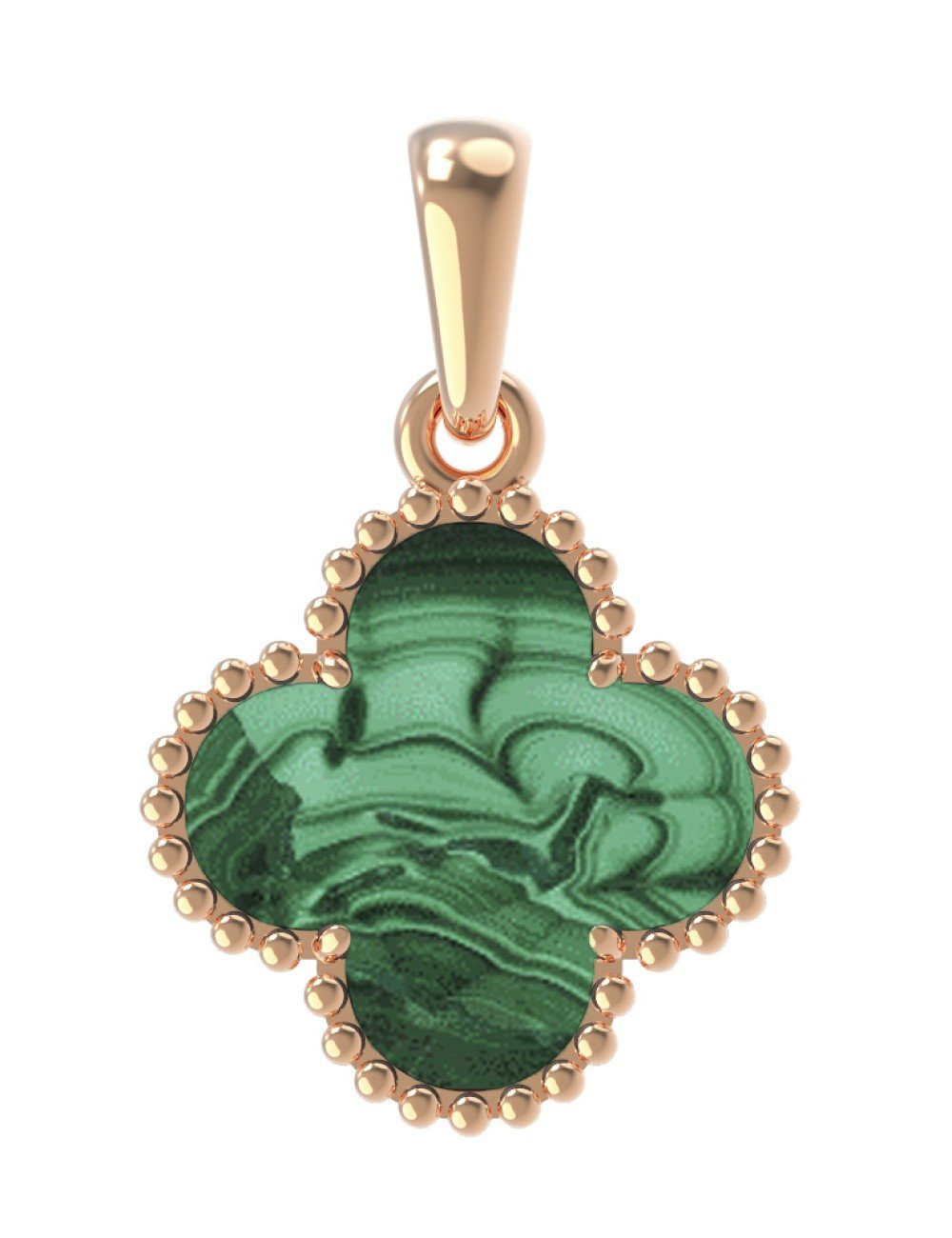 Подвеска из золота c малахитом