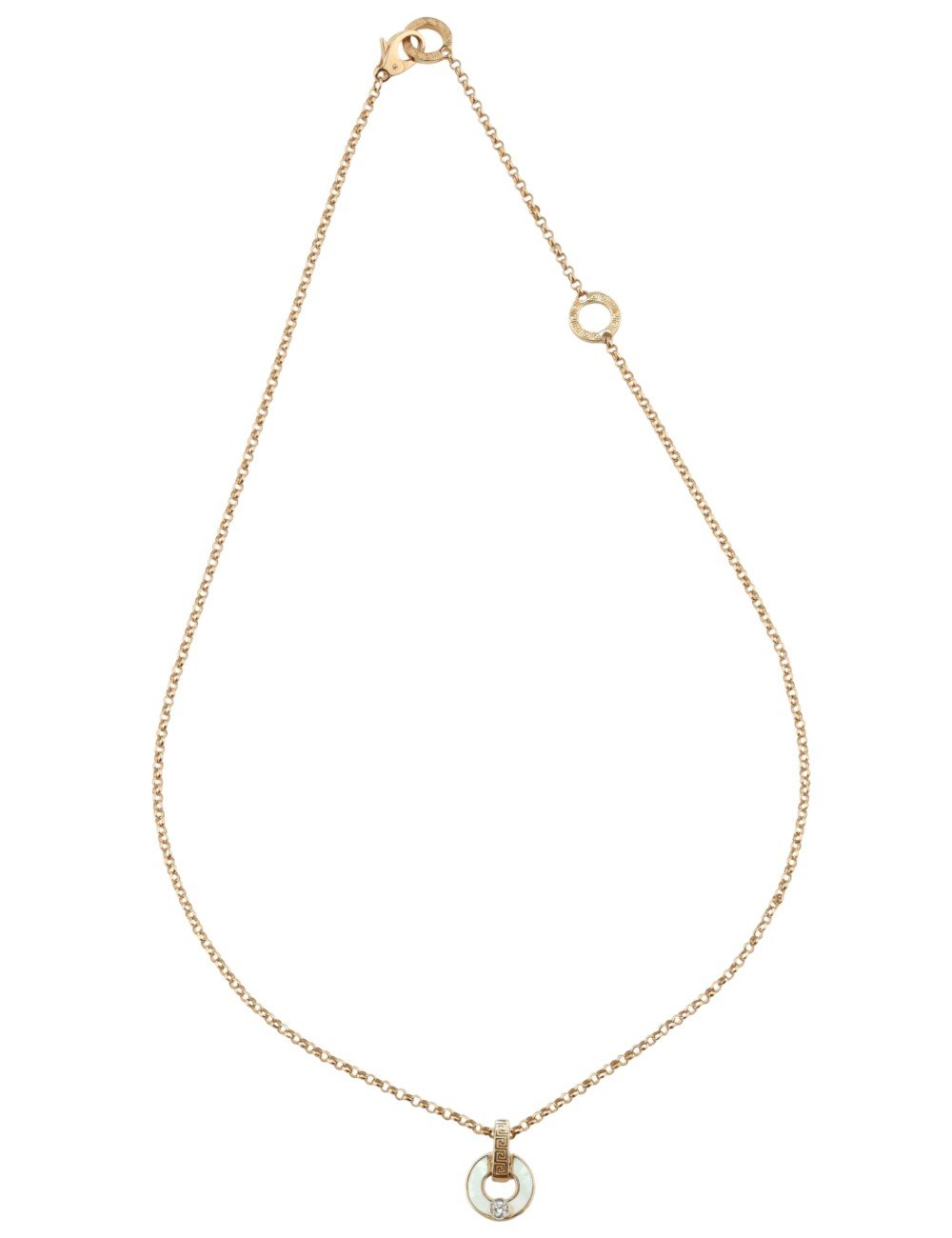 Колье из золота c бриллиантами и перламутром