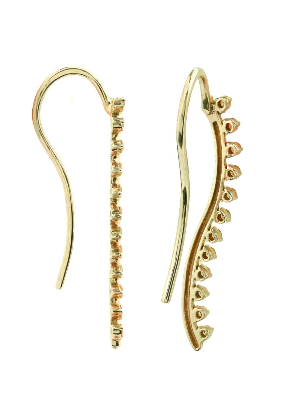 Серьги из лимонного золота c бриллиантами