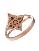 Кольцо из золота c тигровым глазом