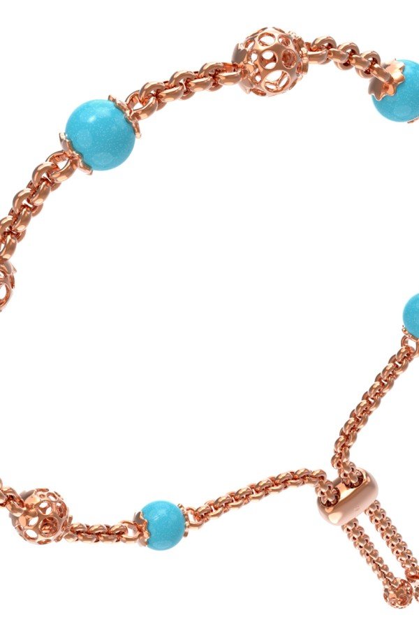 Браслет из золота c бирюзой