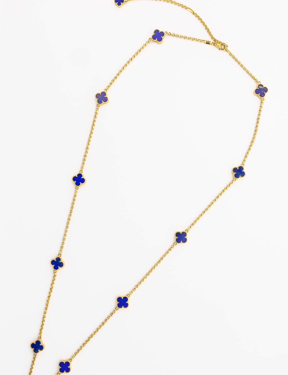 Колье из лимонного золота c лазуритом