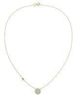 Колье из лимонного золота c бриллиантами и бирюзой