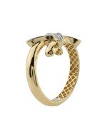 Кольцо из лимонного золота c бриллиантами