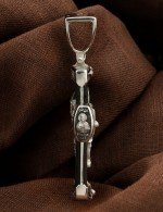 Крест из белого золота c эбеновым деревом