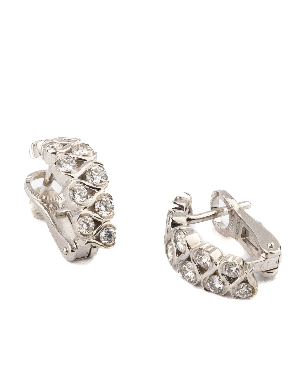 Серьги из белого золота c бриллиантами