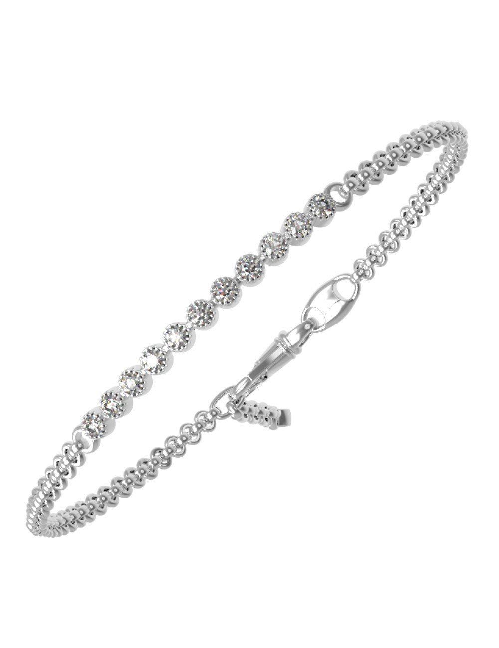 Браслет из белого золота c бриллиантами